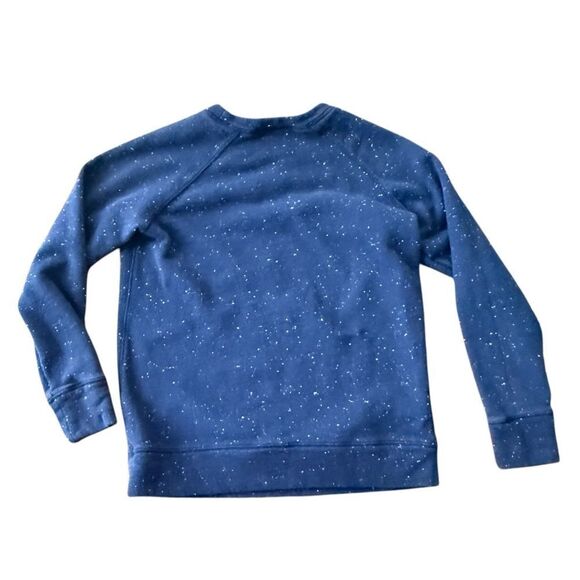 Eddie Bauer Crewneck Sweatshirt Navy Blue Speckled Medium - Picture 2 of 5